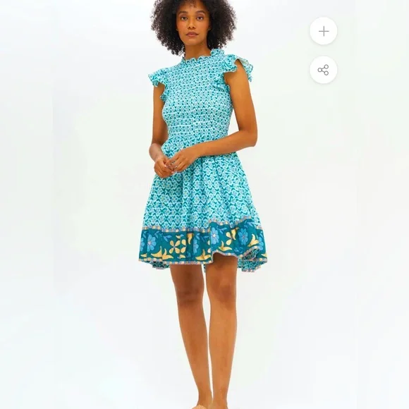 oliphant smocked flirty short dress Oliphant Women's Smocked Flirty Short Dress